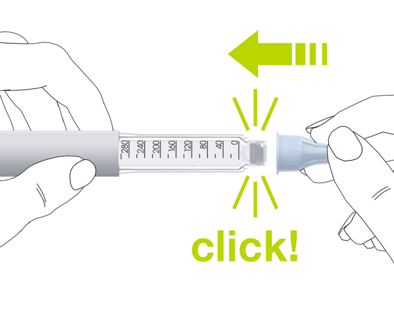 Handling - Click on needle (correct) Clickfine